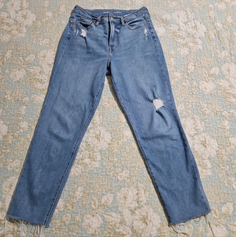 Old Navy Straight High Rise Jeans, Size 6